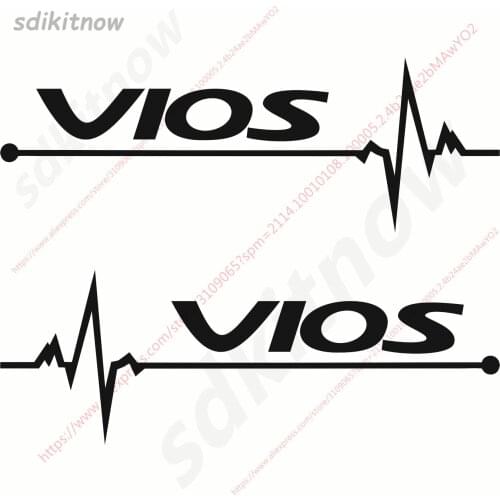 1pair Heart BEATS REARVIEW MIRROR Car Sports Decal Sticker Styling Windows Door Decoration For TOYOTA VIOS accessories