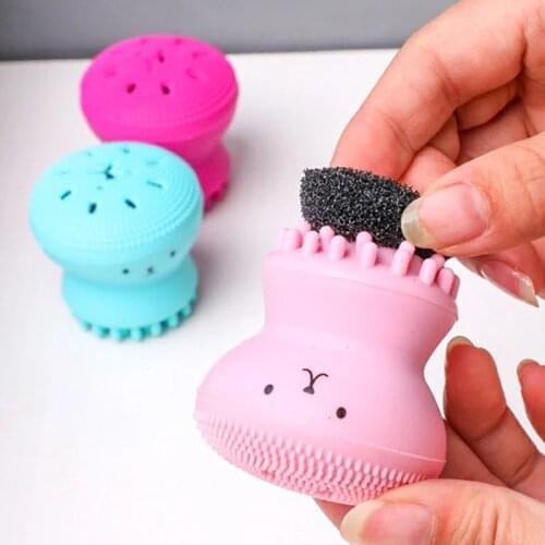 1Pc Octopus Shape Silicone Face Cleansing Brush Face Washing Product Pore Cleaner Exfoliator Face Brush Washing face Brush Skin