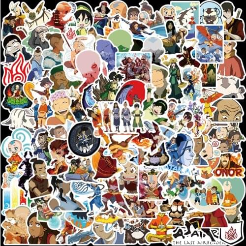 10/50/100PCS Avatar The Last Airbender Stickers Cartoon Anime Stickers For Luggage DIY Skateboard Laptop Kid Toys Decal Stickers