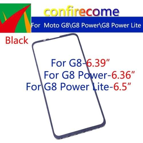 10Pcs Front Outer Screen Glass Lens Replacement For Motorola Moto G8 Power Touch Screen LCD Cover For Moto G8 Power Lite Panel