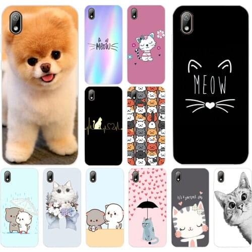 27 Cute cats and animals Silicone TPU Protective Cover Phone Case On Case For Huawei Y5 Y6 Y7 Prime 2019 Case Soft