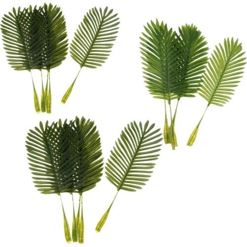 5pcs Artificial Coconut Tree Leaves Faux Silk Cloth Foliage Large Artificial Monstera Branch for Home Garden Yard Decor Props