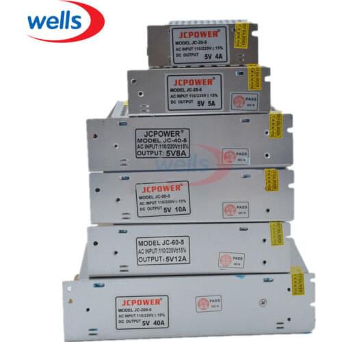 5V 12V 24V 36V 48V LED transformer Switch Power Supply, 2A/3A/4A/5A/6A/10A/12A/20A/30A/40A/60A power For 5V 12V 24V led strip