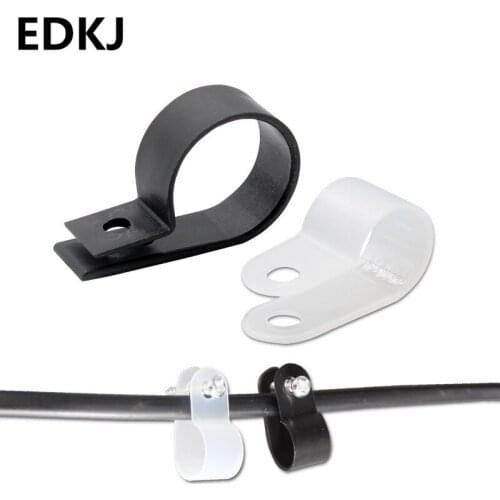 50PCS R-type cable clip black assembly screw set assembly line fixed button press line buckle