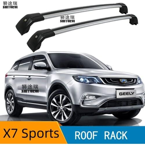 2Pcs Roof Bars for Geely X7 Sports 2018 2019 2020 Aluminum Alloy Side Bars Cross Rails Roof Rack Luggage Shayu