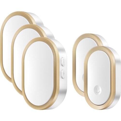 CACAZI Welcome Wireless Doorbell Waterproof 300M Remote 2 Button 3 Receiver Smart LED Light Home Door Ring Bell Electronic