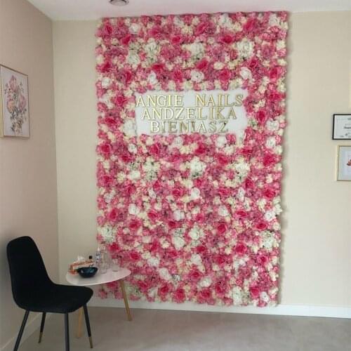 Decorative Flower Panel For Flower Wall Handmade With Artificial Silk Flowers For Wedding Wall Decor BabyShower Party Backdrop