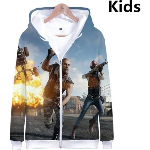 3 To 14 Years Kids Hoodies Playerunknowns Battlegrounds PUBG Hoodie Sweatshirt Boys Girls Long Sleeve Jacket Children Clothes