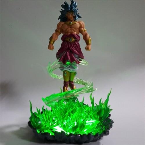 DIY Anime Figure LED Night Light Dragon Ball Z Broly Green Fire Power Bedroom Decorative Table Lamp Dragon Ball Super Gifts MY