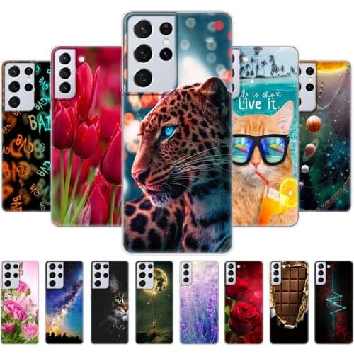 For Samsung Galaxy S21 | S21+ | S21 Ultra 5G Case For Samsung S21 plus Silicon Soft TPU Back Phone Cover On GalaxyS21 S 21 Coque