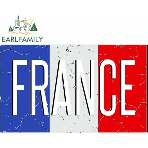 EARLFAMILY 13cm x 8cm for France Flag Nation Vinyl Car Stickers Window Trunk Surfboard Motorcycle Scratch-proof Vehicle Decal