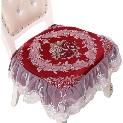 Hot Sale Europe Style Lace Chair Cushions Thicken Home Decoration Cushion 12 Colors Supe Soft Seat Cushion Can Be Fixed On Chair