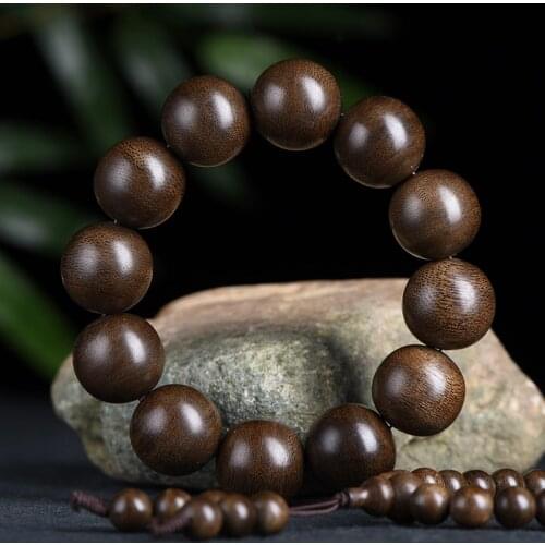 Indonesian East Kalimandara Dried Agarwood Beads Bracelet 108 Old Materials Rosary 2.0 Wooden Bracelet Men and Women