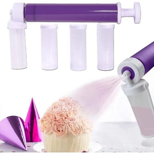 Cake Manual Airbrush Cake Coloring Sprayer Duster Pastry Dusting Spray Tube Kitchen Dessert Cupcake Baking Decoration Tools
