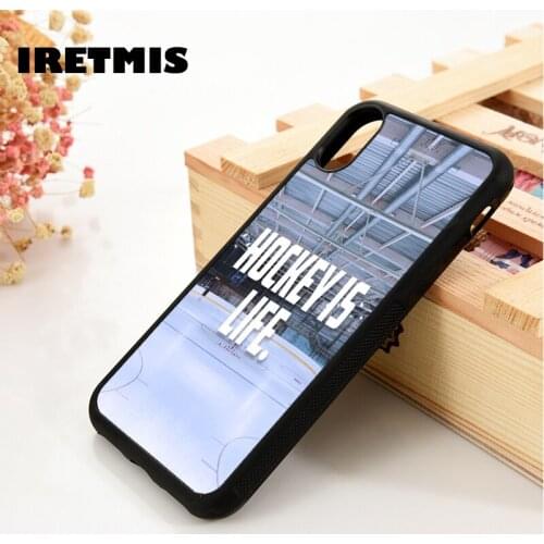 Iretmis 5 5S SE 6 6S Soft TPU Silicone phone case cover for iPhone 7 8 plus X Xs 11 Pro Max XR Hot Sport Ice Hockey