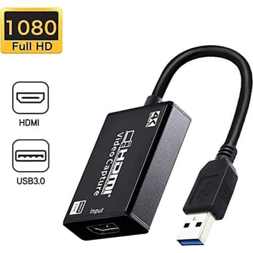 4K 1080p 30fps HDMI Video Audio- Capture Card 4K HDMI To USB 3.0 Video Recorder Live Stream Broadcast Device