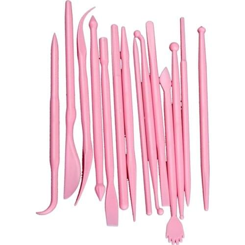 Hot! 14PCS/Set Plastic Clay Sculpting Set Cake Decorating Tools Set for Shaping Clay Playdough Tools Sculpture Carving Tool Set