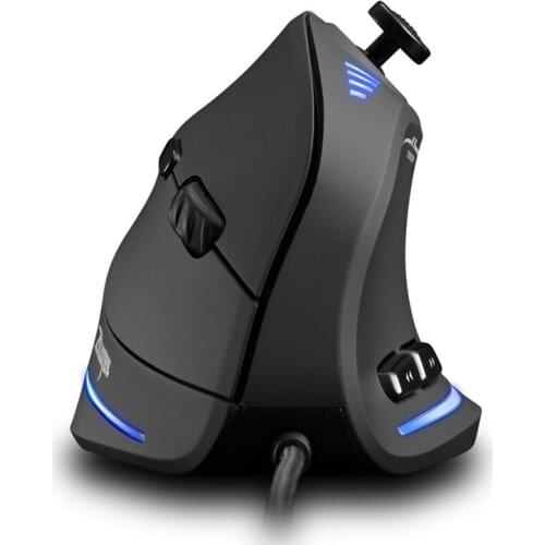 Vertical Gaming Mouse Black Color Wired RGB Ergonomic USB Wired Mouse Programmable Mice 10000 DPI for Gamer Joysticks C18