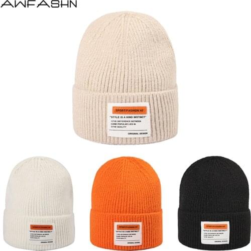 New winter hats personalized patch womens hats warm hats mens hats outdoor sports cap fashionable hip-hop beanies wholesale