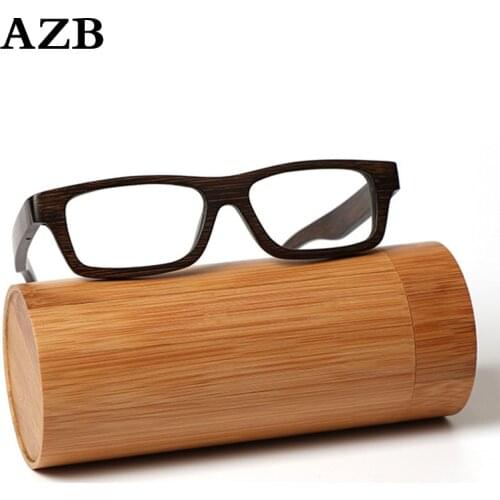 AZB Wood Optical Glasses Frame Eyeglasses Frames Men Women Brand Designers Clear Lens Prescription Glasses Spectacles