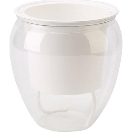 50% Hot Sale Flowerpot Self Watering Practical Plastic Transparent Plant Pot for Home