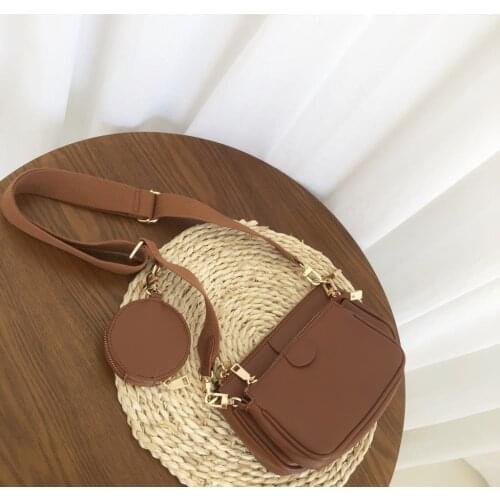 Casual Crossbody Bags Women Handbags Tote Bag 3 Sets Evening Clutch Purse Fashion Solid Color PU Leather Shoulder Messenger Bag