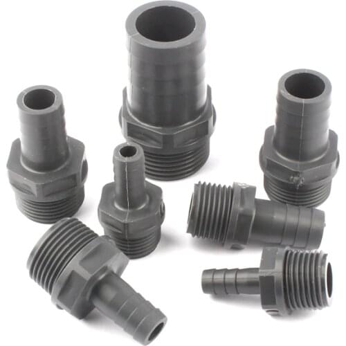 1/2"-1" Male Thread To 8-30mm Pagoda Connector Hi-quality Soft Water Pipe Connector UPVC Fittings Irrigation Hose Parts
