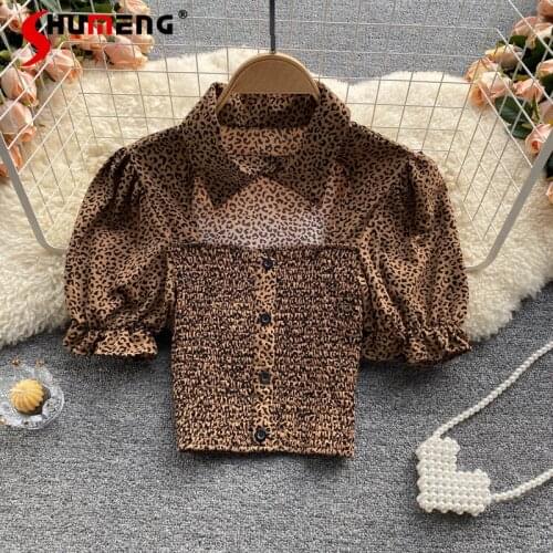 Shumeng Leopard Blouses
