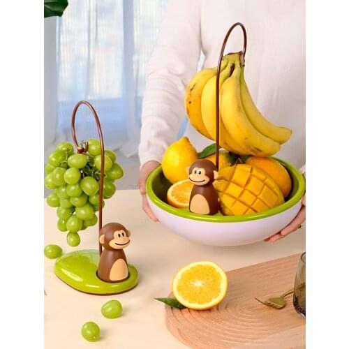 JOIE Monkey Shape Banana Hanger Fruit Maintenance Fresh Storage for Living Room Bananas Hook Stand Banana Holder Home Decor joie