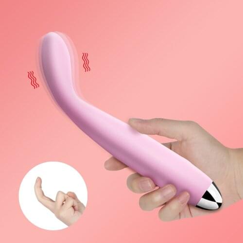 G Spot Wand Vibrator Simulated Finger Vibrator Waterproof Multi Speed Sex Toy For Women Silicone USB Recharge AV Stick Vibrator
