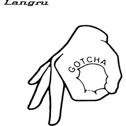 Langru Gotcha Game Funny Car Sticker Vinyl Bumper Motorcycle Suvs Bumper Car Window Laptop Car Accessories Jdm