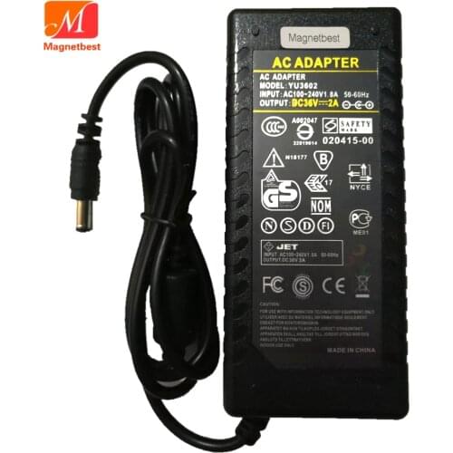 36V 2A AC DC Adapter Charger 36V2A 72W With IC Chip For LED Rigid Strip CCTV Monitor Switching Power Supply