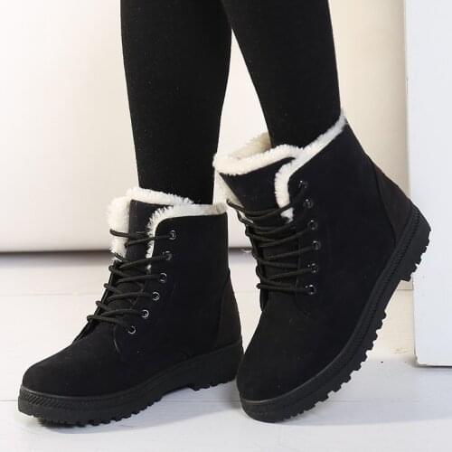 Women Boots Winter Ankle Boots for Women Winter Shoes Female Snow Boots Botas Warm Plush Shoes Woman Plus Size 44 Short Boots
