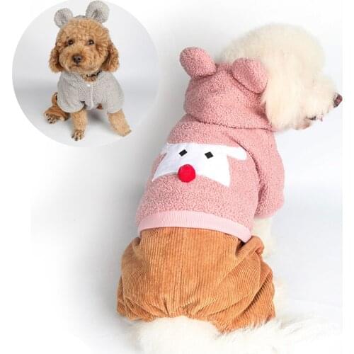 Winter Dog Clothes Super Warm Pet Jumpsuit Puppy Cat Clothing Thicken Dogs Hooded Coat Overalls Chihuahua Hoodie Sweatshirt