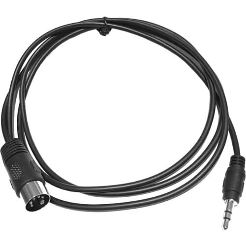 1.5m 3.5mm Stereo Jack to Din 5 Pin MIDI Plug Audio Adapter Cable for Midi Audio Equipment Keyboards Stereos