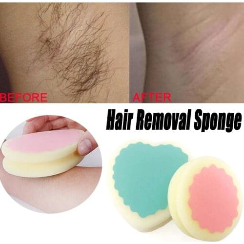 1pcs Painless Hair Removal Sponge Heart Shape Soft Hair Depilation Sponge Body Leg Hand Effective Hair Remove Shaving Removal