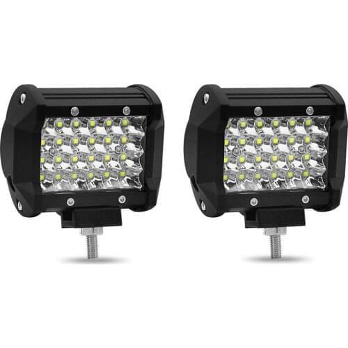 1pcs 4" LED Combo Work Light 72W Bar Spotlight Off-road Driving Fog Lamp For Truck Boat Four-row Driving Light SUV ATV 12V 24V