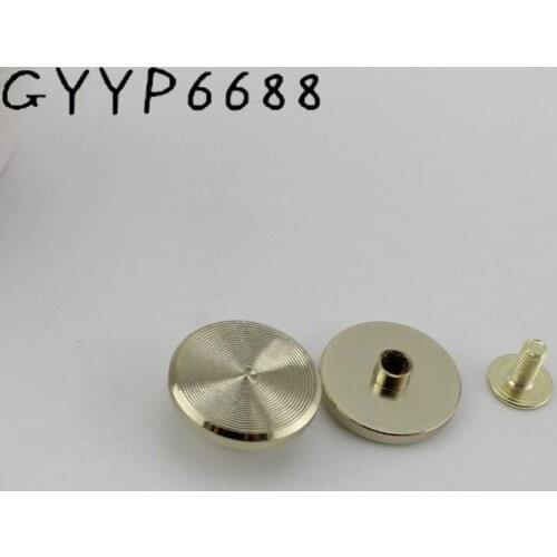 10pcs 16*5mm 3colors copper high quality button round head rivet stud for shoes DIY metal screw river dark black