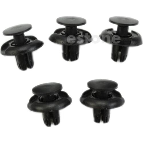 10pcs Nylon Trim Board Panel Retainer Clips Rivet Fasteners Black for Toyota M68B