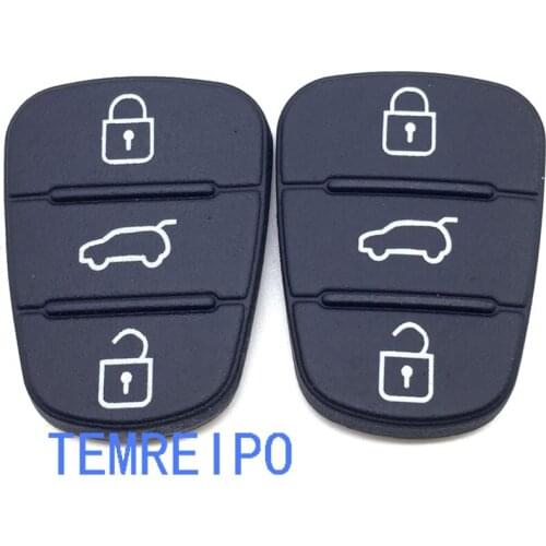 2pcs/lot 3 Buttons Folding Remote Key Rubber Button Pad For Hyundai I30 IX35 I20 for Kia