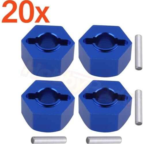 20 Sets Aluminum Wheel Hex Mount 12mm Thickness 7mm For RC 1/10 Traxxas Traxxas Slash 4x4 Upgrade Parts