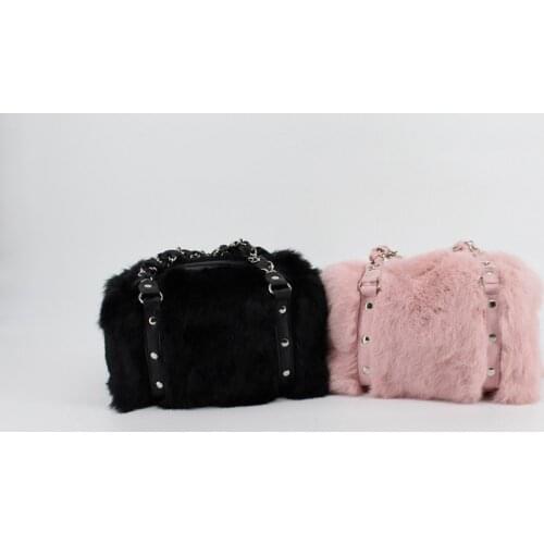 2020 Luxury Designer Women Handbags Faux Mink Fur Plush Ladies Shoulder Bucket Bags Female Crossbody Bag Clutch Purse
