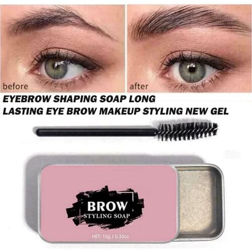 3D Brows Makeup Balm Styling Brows Soap Kit with brush Lasting Eyebrow Setting Gel Waterproof Eyebrow Tint Pomade Cosmetics