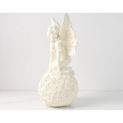 American Country Retro Resin Angel Accessories Balcony Outdoor Garden Figurines Crafts Courtyard Villa Park Sculpture Decoration