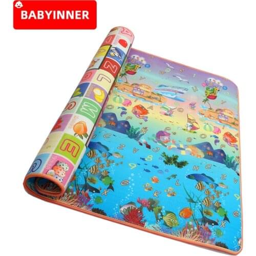 Babyinner Baby Play Mat 2.5cm Double-Side Infant Climbing Pad Non-slip EPE Newborn PlayMats Waterproof Toddle Floor Carpet