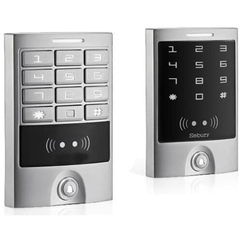 Free Shipping Smart New Arrival Waterproof With Keypad 13.56MHz MF Card Reader Smart Card Single Access Control System M09B/M09T