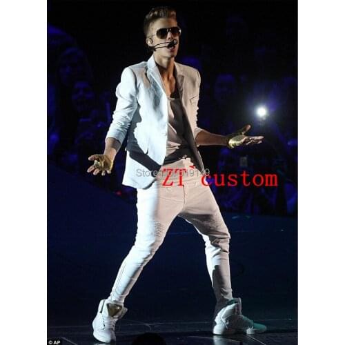 Free Shipping Star Same Paragraph Mens Brand Fashion Stage Singer Resist Leather Harem Pants Pu Trousers / 29-32