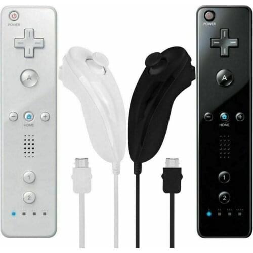 Wireless Gamepads Motion Plus + Remote Controller Nunchuck For Wii & Wii U Gaming Handle Controller Bluetooth Remote Holder