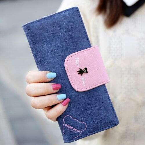 Long Wallets Women Cute Clutch Wallet Female Credit Card Phone Pocket Brand Hasp Money Purses Coin Pocket Ladies Bags