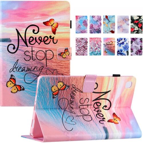 For Samsung Galaxy Tab A7 10.4 2020 Case T500 SM-T500 SM-T505 SM-T507 Cover Funda Tablet Protector Cute Painted Stand Coque